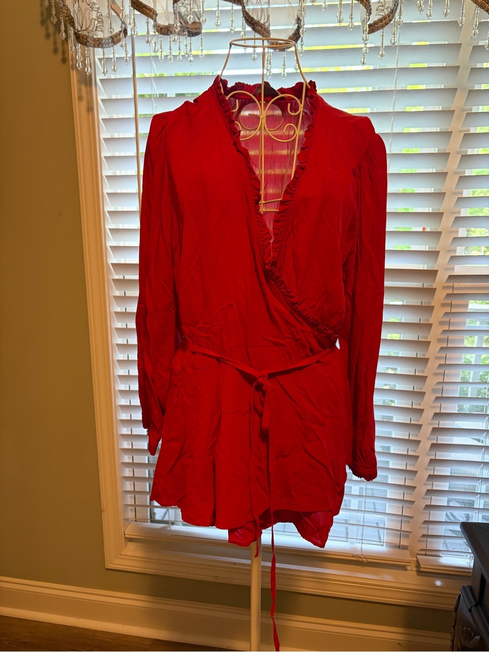 Loft Wrap Blouse with ruffle